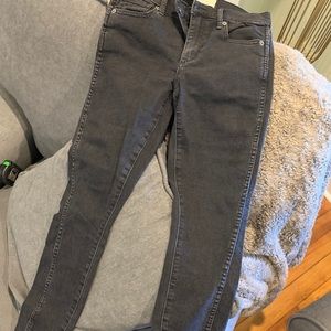 Black wash mid rise jeans